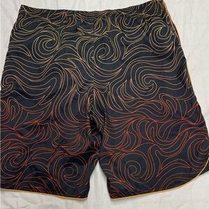 Stylish Black and Red Men's Swim Shorts